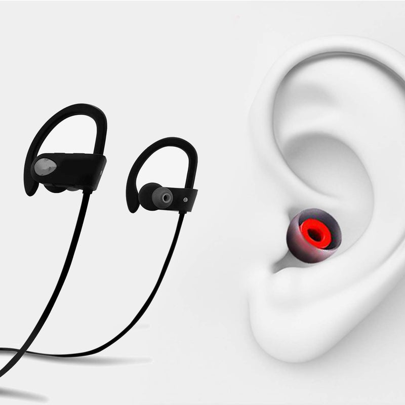luakesa Silicone Replacement Ear Tips Earbuds Eargels for Mpow,Tozo Aukey, Senso,Hussar,Letscom etc Bluetooth Earphones, 6 Paris (Orange and Gray) - Image 5